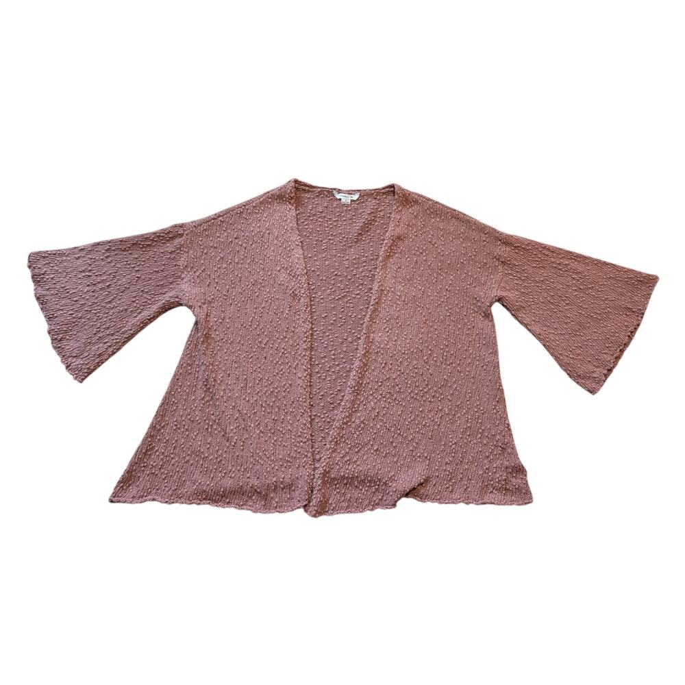 OβNeill Womenβs Cardigan Sweater Size Small Dusty Rose Open Front Bell Sleeve